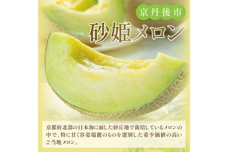 【先行予約／数量限定200】砂姫メロン1玉！大玉2L以上！女性に人気！（2024年6月下旬～発送）※マスクメロン（アールスメロン）系　フルーツ・メロン２玉・果物・ネットメロン