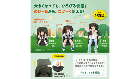 【 コンビ 】 ジュニアシート ジョイトリップ アドバンス ISOFIX エッグショックSA（OG）オリーブグリーン 114992