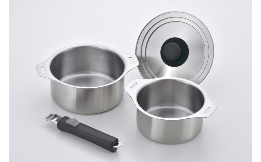 EM-028 燕三 ハンドル着脱式鍋2点セット14cm・16cm FCCS020027