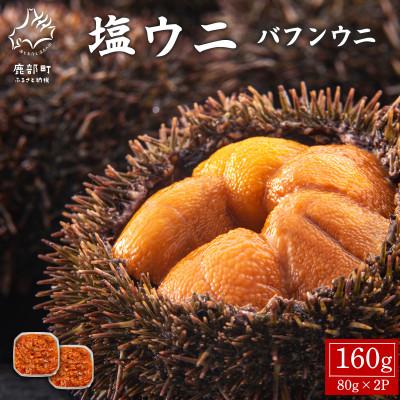 ふるさと納税 鹿部町 塩うに 160g (80g×2P) バフンウニ I07-4