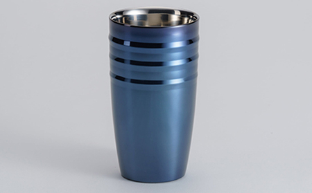 LIFE UW FACTORY タンブラーカラー（ライン3本） 食器 グラス コップ 雑貨 加工品  ブラウン