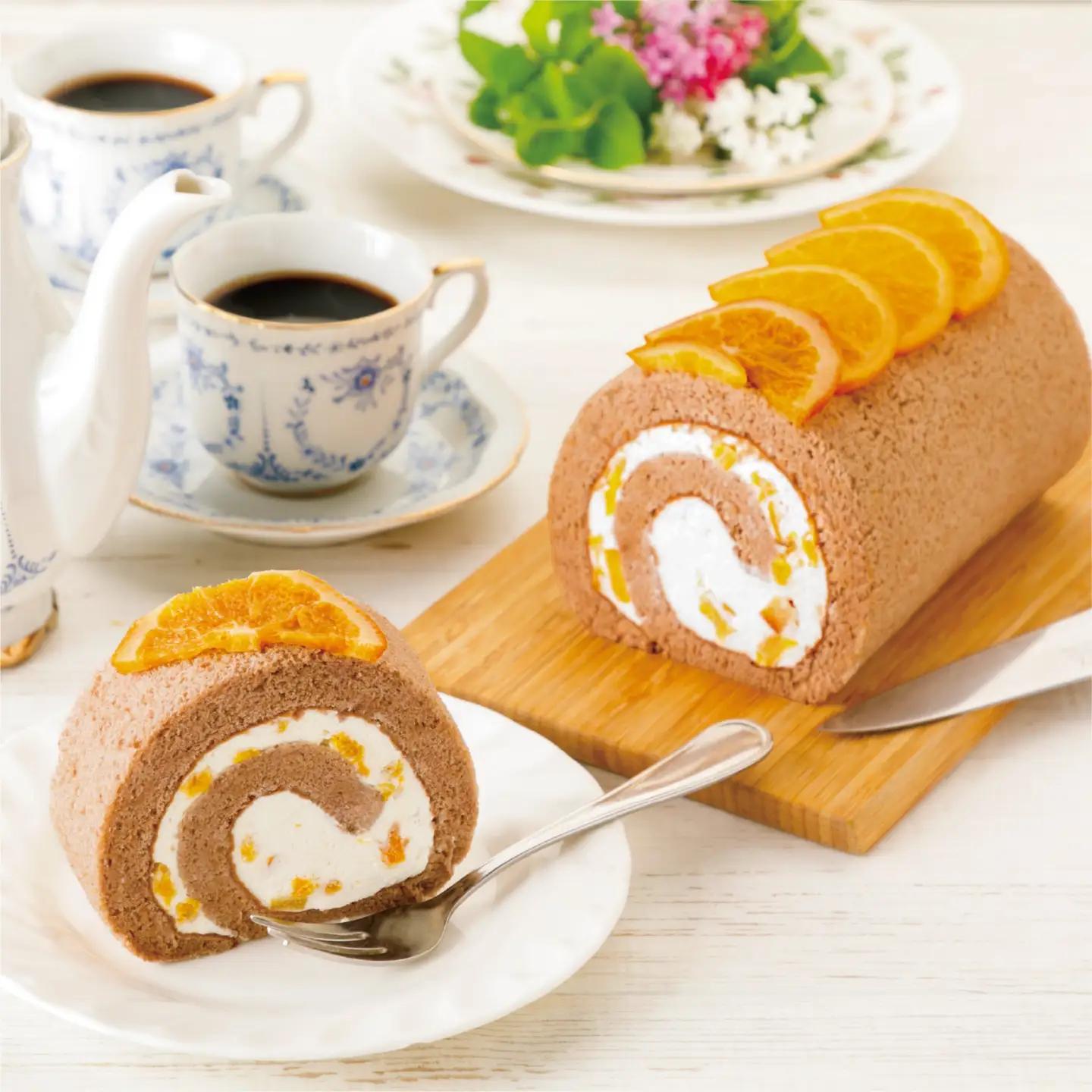 オレンジマーマレードロールケーキ [A-189001] / オレンジ マーマレードロールケーキ 1本 誕生日 ケーキ パーティー ギフト プレゼント 御祝 手土産 バースデーケーキ お誕生日 生クリー