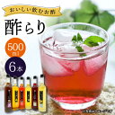 【ふるさと納税】【飲む玄米酢】酢らり 全6種セット（大瓶）＜川添酢造＞ [CDN061] 長崎 西海 飲む酢 酢 ビネガー 飲料 果実酢 いちご みかん 梅 お酢 ジュース 贈答 ギフト プレゼント 贈り物 お中元 お歳暮