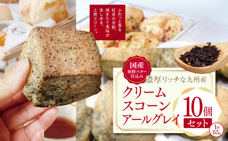 国産発酵バター仕込みの濃厚リッチな九州産生クリームスコーン アールグレイ10個セット | お菓子 菓子 おかし 洋菓子 焼き菓子 イギリス菓子 スコーン 生クリーム 生クリームスコーン アールグレイ 紅茶 ティー 紅茶スコーン 手作り おやつ デザート スイーツ ティータイム カフェスイーツ 大分県 中津市