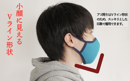 Y329 洗える3D布マスク（吸収速乾）メンズ ブラック3枚セット