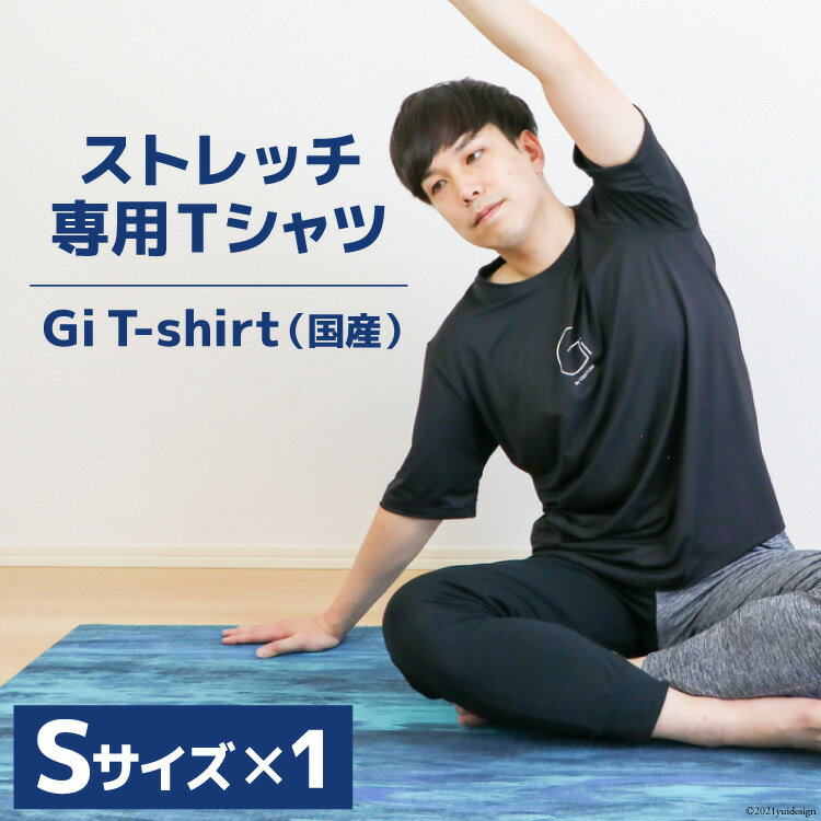 【ふるさと納税】【ストレッチ専用Tシャツ】Gi T-shirt（国産）Sサイズ×1枚 [Gi by OGATORE 宮城県 気仙沼市 20563618] Tシャツ 半袖 黒 黒色 メンズ レディース ストレッチ オガトレ 感想