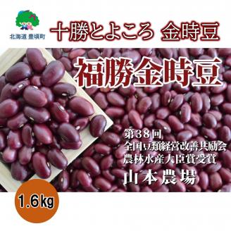 山本農場 十勝とよころの金時豆(福勝金時)1.6kg"北海道 十勝 豊頃町"
