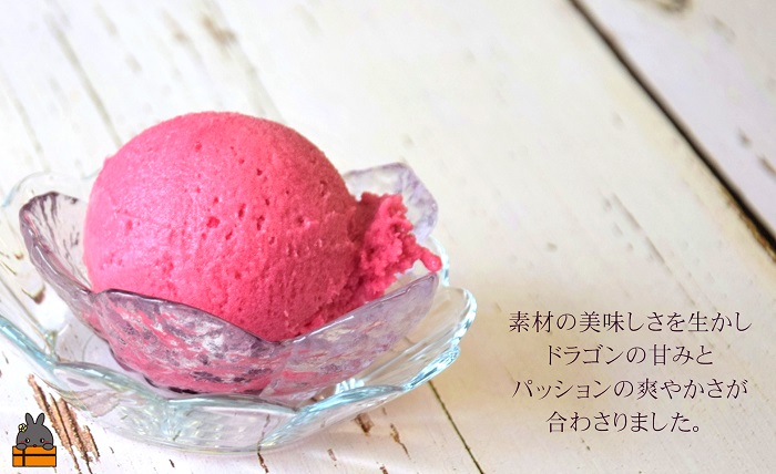 南の島の恵み！ドラゴン＆パッション プレミアムジェラート （8個入）( ジェラート アイス ドラゴンフルーツ パッションフルーツ 果物 フルーツ オリジナル 徳之島 奄美 鹿児島 スイーツ 美農里館 