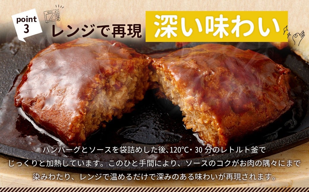 【常温保存可能】レンチン対応ハンバーグ