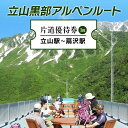 【ふるさと納税】立山黒部アルペンルート 片道優待券 1枚 (立山駅～扇沢駅) 片道 優待券 優待チケット 立山黒部観光 立山駅 扇沢駅 山岳観光 アルペンルート 旅行 トラベル 観光 レジャー 優待 チケット F6T-154