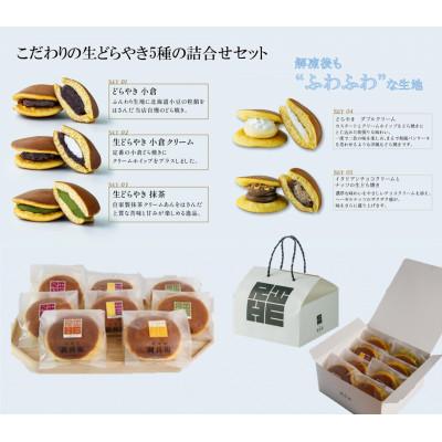 ふるさと納税 城陽市 京都城陽　生どらやき5種　詰合せセット(8個)