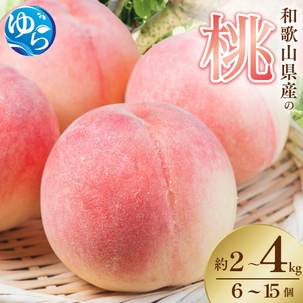 【ふるさと納税】＼レビューキャンペーン中／和歌山県産の桃 2kg　4kg [2025年7月上旬～8月上旬発送] | もも フルーツ 果物 くだもの 食品 人気 おすすめ 桃　和歌山　由良町