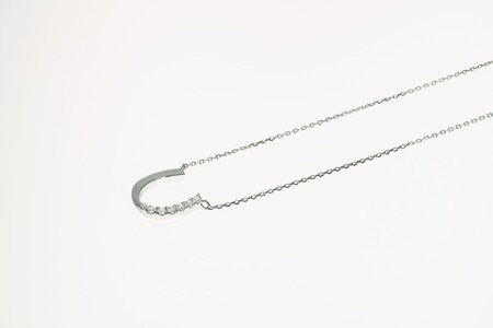 Pt900 ダイヤ馬蹄ネックレス CN-293