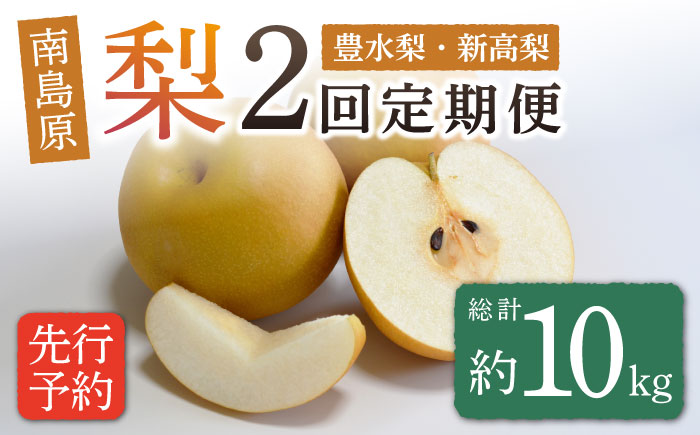 【2025年8月〜発送】【2回定期便】南島原市産！梨 食べ比べ / 梨 なし ナシ 果物 フルーツ 豊水梨 新高梨 / 南島原市 / ながいけ [SCH046]