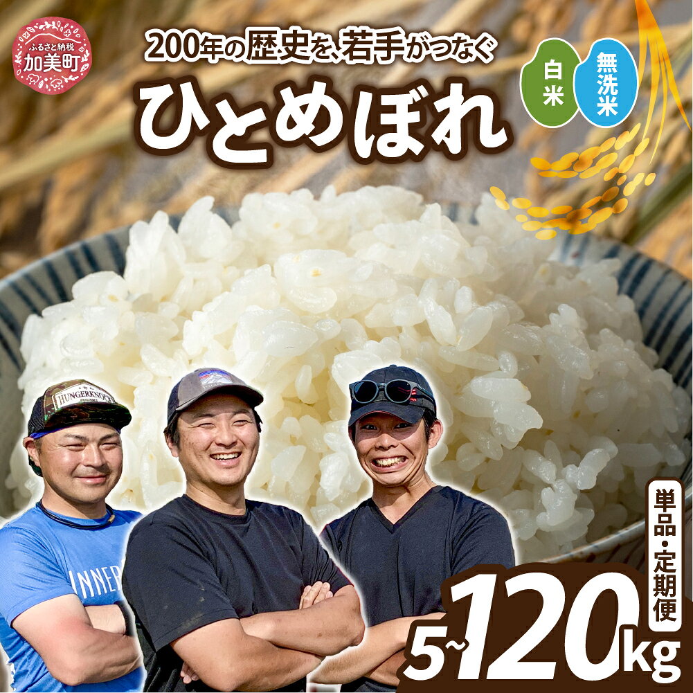 【ふるさと納税】 先行予約（2026年10月中旬～発送） 令和8年産 米 無洗米 定期便 5kg 10kg ひとめぼれ【選べる内容量/配送回数】1～12回 総量 20kg 30kg 40kg 50kg 60kg 120kg 農家直送 6ヶ月 ブランド米 白米 精米 ご飯 家庭用 ［ 宮城県 加美町 結心ファーム yu-hb］