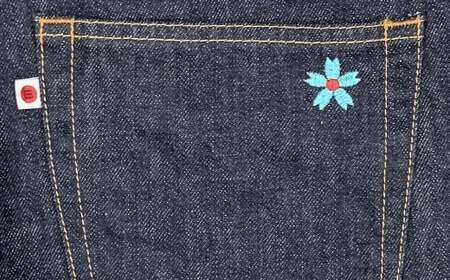 【32インチ】【限定モデル】児島産 オリジナルセルビッチデニム使用 BLUESAKURA ストレートジーンズ／INDIGO ジーンズ ズボン デニム デニムパンツ 岡山県 倉敷市