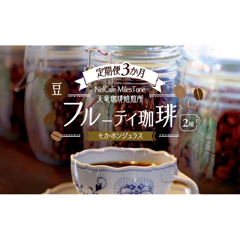 【定期便3か月】フルーティ珈琲2種（モカ・ホンジュラス）  豆 コーヒー豆 珈琲豆 コーヒー 静岡 浜松市