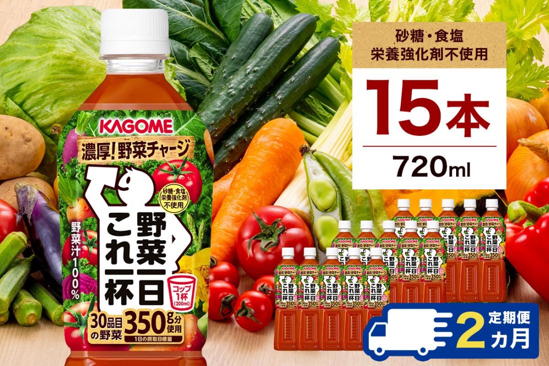 ns111-036 【定期便2ヵ月】カゴメ 野菜一日これ一杯 720ml 15本