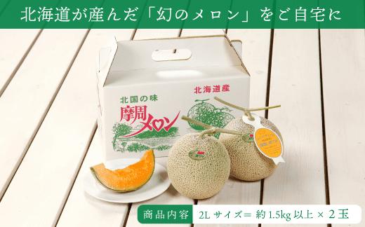 ☆先行予約☆3075.摩周メロン秀品２玉入り（1玉1.5kg以上）メロン　8月上旬より順次発送