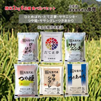 ふるさと納税 岩沼市 【令和7年産新米】志賀沢米 食べ比べセット 2kg [No.5704-0817]