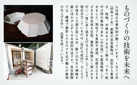 磁器白九谷「軍配皿　2枚セット」　018025