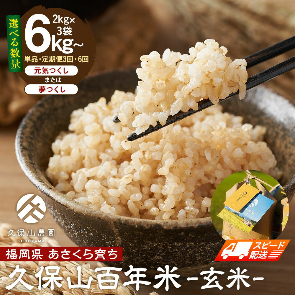 【ふるさと納税】定期便も選べる【特別栽培米】久保山農園百年米（玄米） | お米 こめ 白米 食品 人気 おすすめ 送料無料