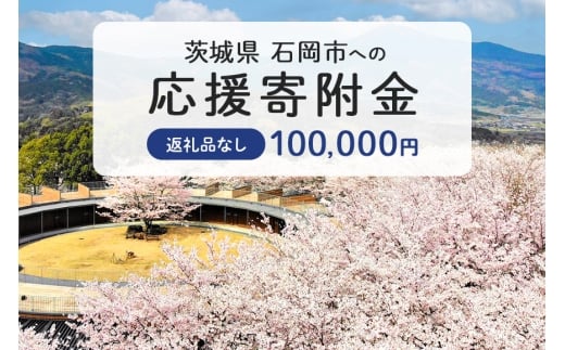 【応援寄附】茨城県石岡市　返礼品なしのご寄附　100.000円 茨城県 石岡市 G19-005