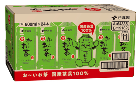 131-29　お～いお茶緑茶PET600ml×24本