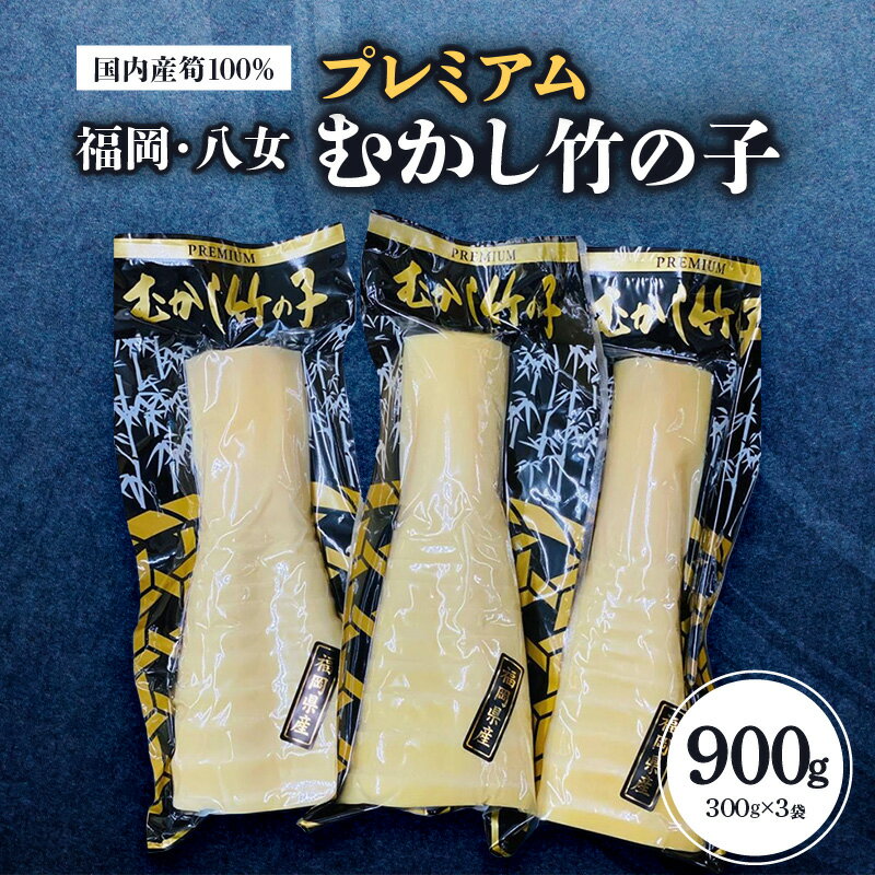 【ふるさと納税】プレミアムむかし竹の子 300g×3袋セット｜【出荷時期】2026年5月以降 たけのこ 筍 水煮 新鮮 貴重 数量限定 アレンジ 便利 福岡県 八女市