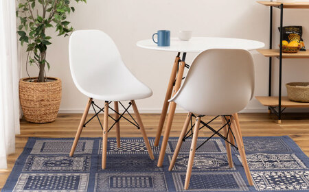 デザインチェア　ルイス　完成品　ホワイト　1脚【1312122】