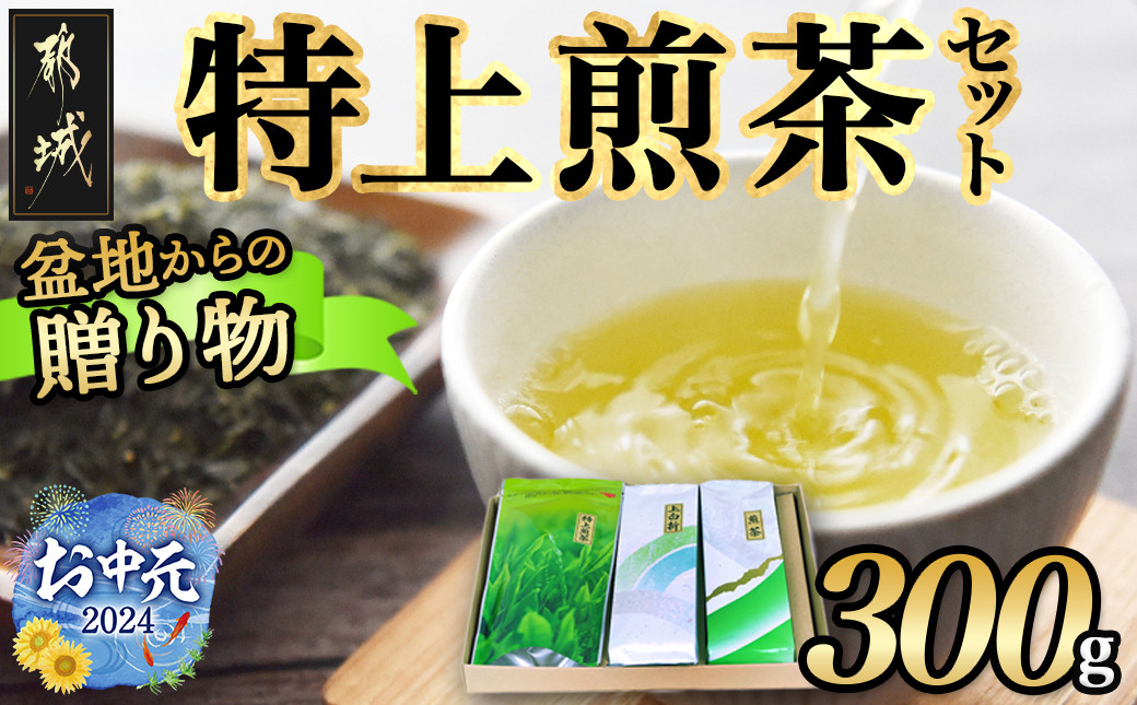 
【お中元】盆地からの贈り物 特上煎茶セット_AA-4801-SG_(都城市) 茶葉 特上煎茶 上白折 煎茶 各100グラム お茶の産地 最高級品 一番茶 Green Tea 水出し ギフト 家庭用 日本茶
