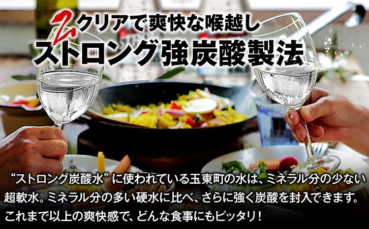 【3ヶ月定期便】強炭酸水6箱（計2回お届け 合計6ケース: 500ml×144本）《お申込み月の翌月から出荷開始》強炭酸水 熊本県玉東町産の水を使用! クリアで爽快な喉越し！くまもと風土の強炭酸水★ス