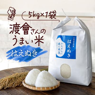 ふるさと納税 庄内町 渡會さんのうまい米!はえぬき 5kg 令和7年産 2025年産 ブランド米