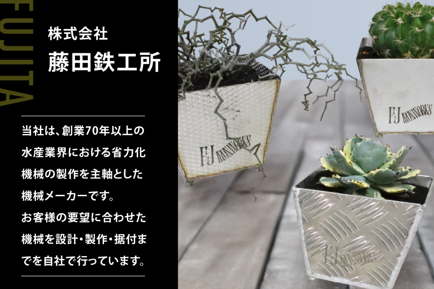 植木鉢 BOTANICAL POT ASP-L 1点 [藤田鉄工所 宮城県 気仙沼市 20564999] プランター 鉢 植木 おしゃれ 室内 多肉植物 アガベ アルミ 金属 花 ガーデン DIY 植
