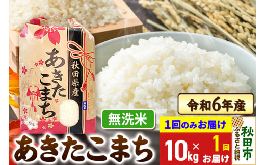 あきたこまち 10kg(5kg×2袋)  令和6年産 【1回のみお届け】【無洗米】秋田県産