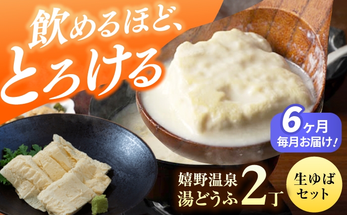 
                  【6回定期便】嬉野温泉湯どうふ2丁＋生ゆばセット【藤川とうふ店】 [NBT108]
                