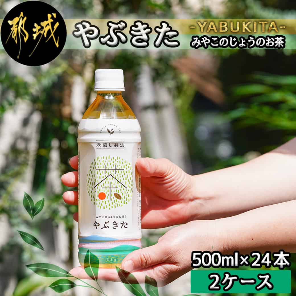 【ふるさと納税】【みやこのじょうのお茶】やぶきた500ml×24本(2ケース) - 緑茶 ペットボトル 500ml 24本 (2ケース) 浅蒸し製法 さわやかで深い味わい ペットボトル緑茶 PET NiQLL ニクル 送料無料 AD-I501 【宮崎県都城市は2年連続ふるさと納税日本一！】