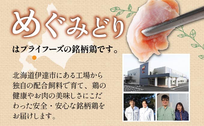 定期便 4ヵ月毎 全3回 北海道産 めぐみどり モモ 切身 300g 6袋 各1.8kg 鶏もも 鶏モモ もも 鶏肉 チキン 銘柄鶏 肉 冷凍 小分け 便利 時短 唐揚 焼鳥 鍋 ソテー プライフーズ