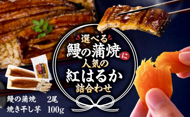 
            クラウドファンディングで応援！鰻の蒲焼に人気の紅はるか詰め合わせ 2尾＋焼き干し芋 100g　KN026-021-01
          