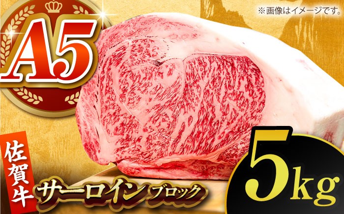 【全国有数のブランド牛】佐賀牛サーロインブロック 5kg【がばいフーズ】A5ランク 佐賀牛 [HCS109]