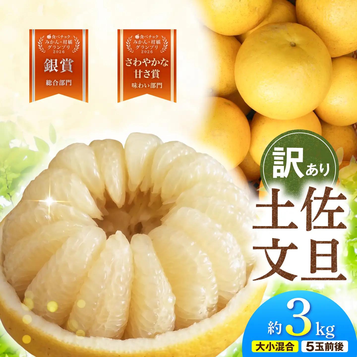 【先行予約】土佐水谷農園の露地土佐文旦 家庭用約3キロ 3kg 大小混合〈2027年1月20日から発送〉高知県土佐市 【土佐水谷農園】 [BQBD005]