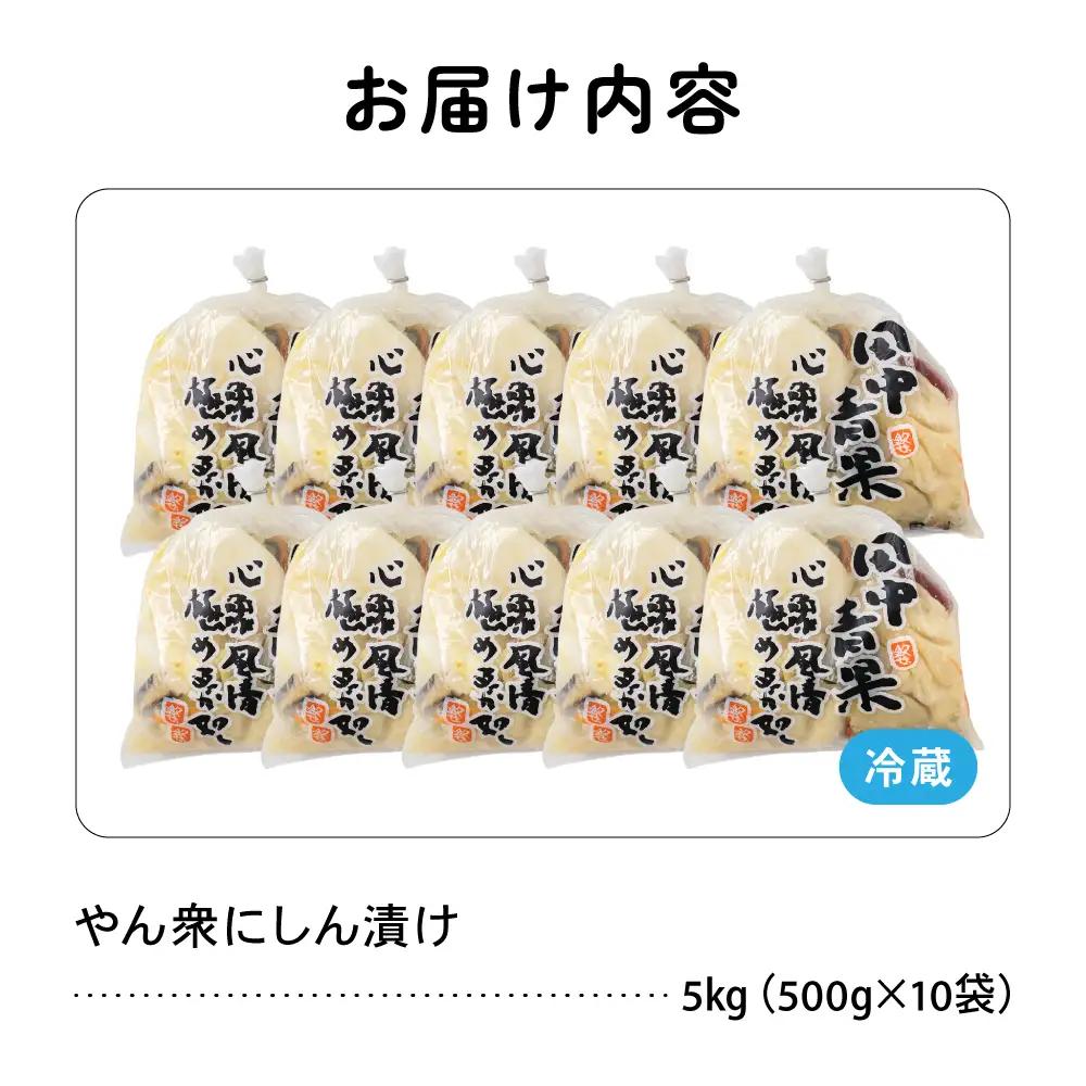 やん衆にしん漬け 5kg (500g×10)  北海道 ニシン 鰊 漬物 ごはんのお供 つけもの おつまみ R014-033