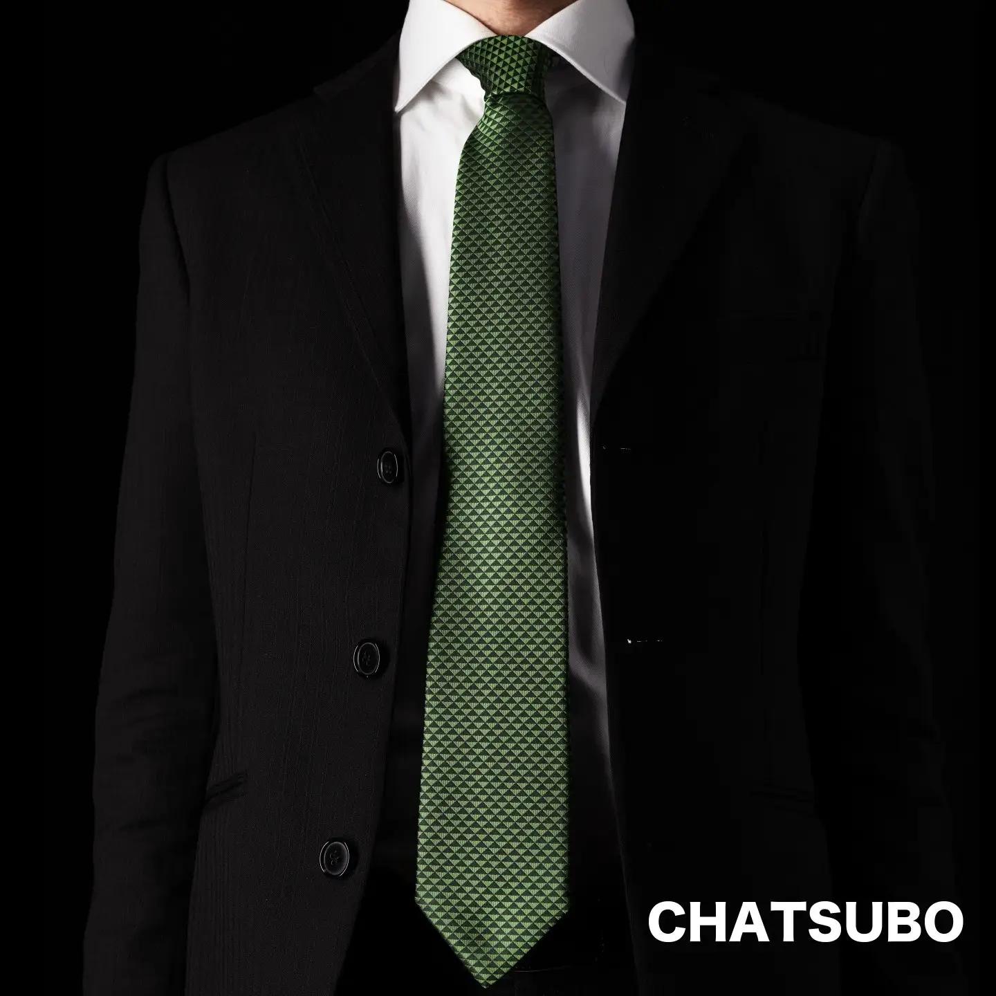 TSURUIKI　甲州織物ネクタイ　【CHATSUBO】【リード】｜ネクタイ 甲州織物 甲斐絹 郡内織 甲州織 シルク