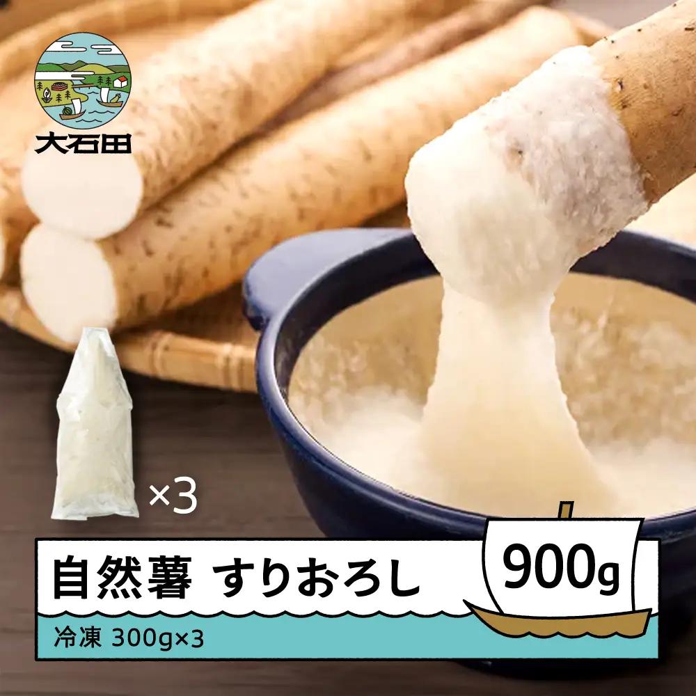 雪国育ちの自然薯 すりおろし 計900g 300g×3 oz-zisox900