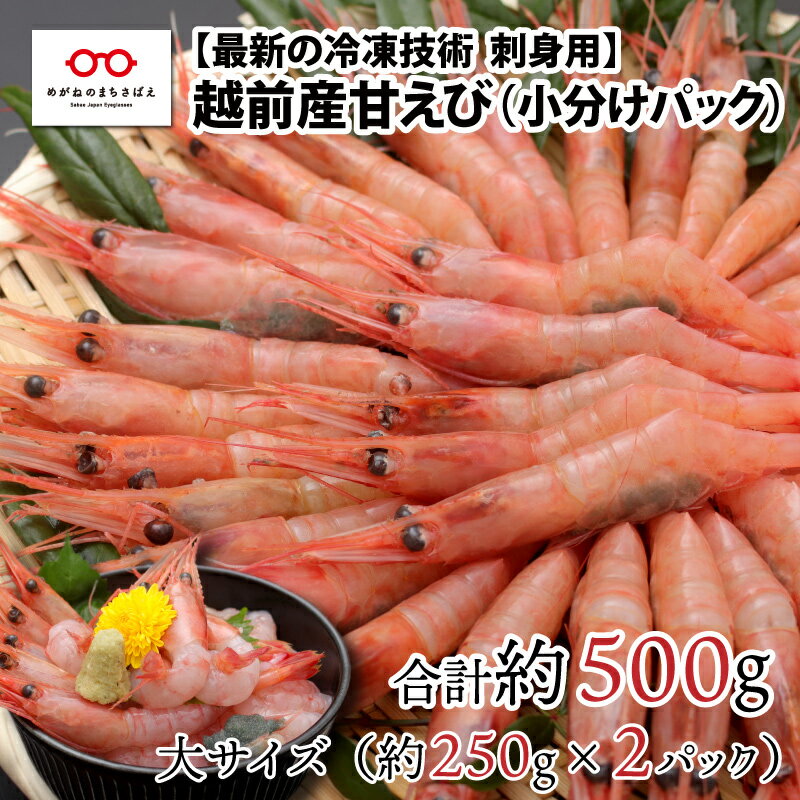 【小分け】冷凍 甘えび 大サイズ 約250g × 2パック 合計約500g (30尾～40尾) [A-11009]