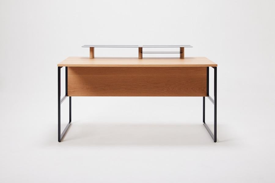 
            パソコンデスク リモートワーク オーク 120 シェルフ大付 WAAKstation2OK 1207 shelf
          