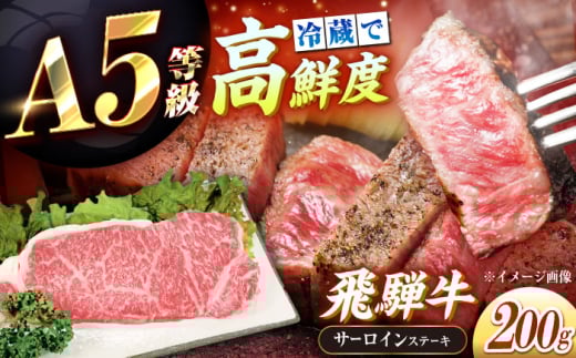 【年内発送】【チルド（冷蔵）発送！】 牛肉 「飛騨牛」 A5等級 サーロインステーキ 200g / 肉 お肉 にく牛肉 飛騨牛 和牛 国産和牛 ブランド牛 お取り寄せ 価格 ステーキ 焼肉 おすすめ 人気 贈答用 ギフト プレゼント 高級 焼肉 鉄板焼き 網焼き BBQ バーベキュー / 恵那市 / 東美濃農業協同組合 [AUFX010]