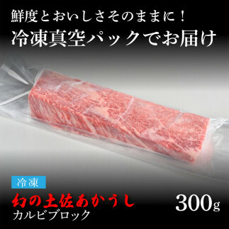 TKA117　天下味 エイジング工法 熟成肉 土佐あかうし 特選カルビブロック 300g エイジングビーフ カルビ 牛 ブロック 国産 あか牛 赤牛 肉 牛肉 和牛 人気 老舗焼肉店 冷凍 新鮮 真空