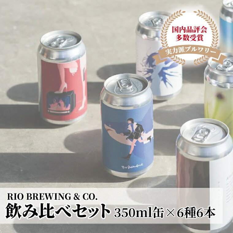 【ふるさと納税】＼国内品評会で多数受賞！／ ビール クラフトビール お酒 缶ビール 飲み比べ 6種 6本 詰め合わせ セット 人気 美味しい おすすめ BBQ バーベキュー パーティー お試し 地ビール BOX 箱入り RIOBREWING ギフト プレゼント お歳暮 贈り物 お土産 おしゃれ