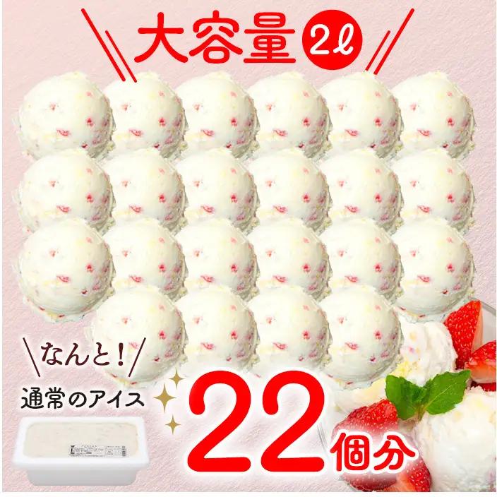 訳ありジェラート ２L いちごのミルフィーユ【Himi Gelato】　ジェラート